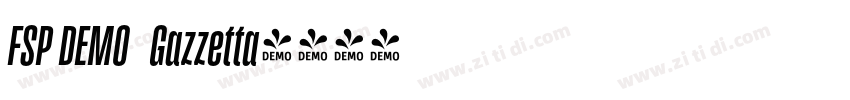 FSP DEMO   Gazzetta字体转换